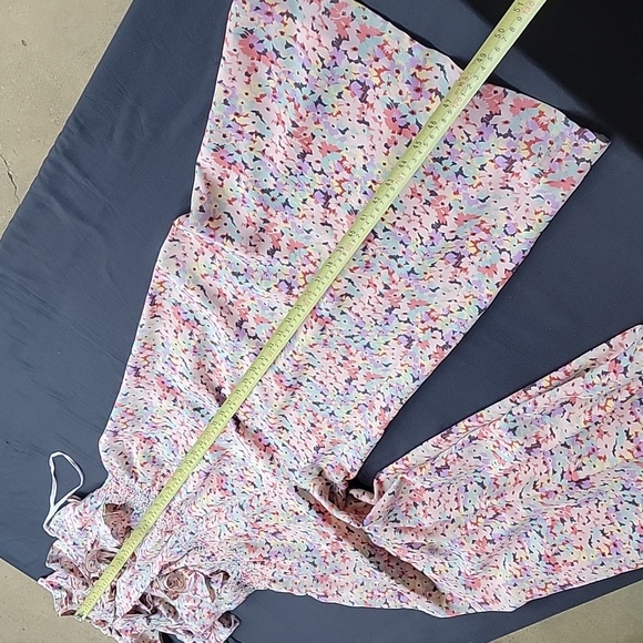 Rebecca Taylor Margo Floral Ruffle Silk Cropped Jumpsuit Size 0 (or xs) - Picture 15 of 16